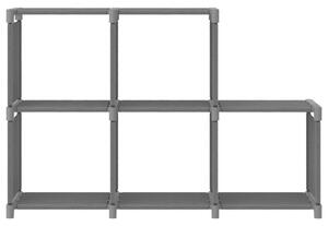 Hylla med 5 kuber grå 103x30x72,5 cm tyg
