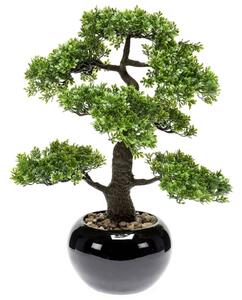 Emerald Konstväxt bonsaiträd fikus mini grön 47 cm 420006