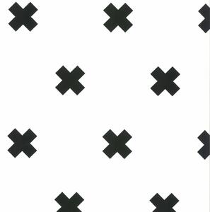 Noordwand Fabulous World Tapet Cross vit och svart 67104-6