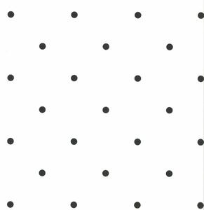 Fabulous World Tapet Dots vit och svart 67105-3