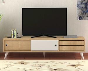 Homemania TV-bänk Eduardo 160x40x40 cm ek och vit