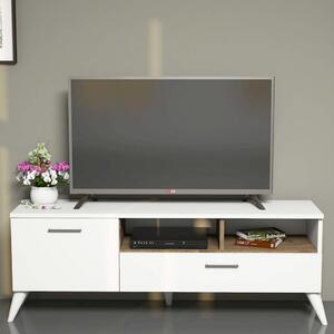 Homemania TV-bänk Sun 120x31,7x48,6 cm vit och valnötsträ