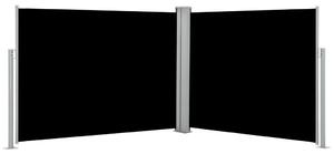 Infällbar sidomarkis svart 170x1000 cm