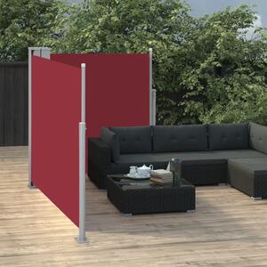 Infällbar sidomarkis röd 100x600 cm