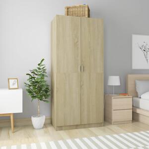 Garderob sonoma-ek 90x52x200 cm konstruerat trä
