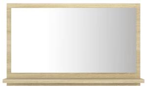 Badrumsspegel sonoma-ek 60x10,5x37 cm konstruerat trä