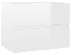 Tvättställsskåp vit högglans 60x38,5x45 cm spånskiva