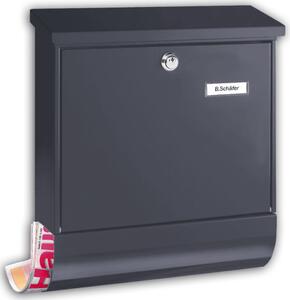 BURG-WÄCHTER Brevlåda Set Vario 86720 ANT stål antracit