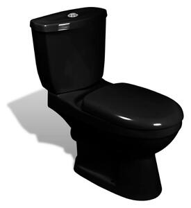 Toalettstol med cistern svart