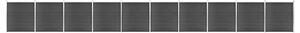 Staketpaneler WPC 1737x186 cm svart