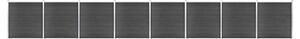 Staketpaneler WPC 1391x186 cm svart