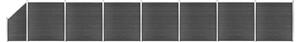 Staketpaneler WPC 1311x(105-186) cm svart
