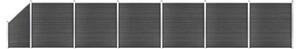 Staketpaneler WPC 1138x(105-186) cm svart