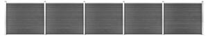 Staketpaneler WPC 872x146 cm svart