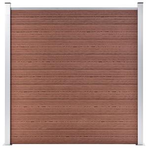 WPC-staketpanel 8 fyrkantig + 1 vinklad 1484x186 cm brun