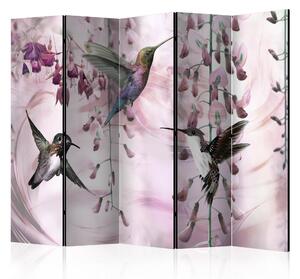 Rumsavdelare / Skärmvägg - Flying Hummingbirds (Pink) II - 225x172