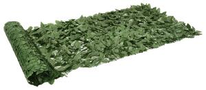 Balkongskärm mörkgröna blad 500x100 cm