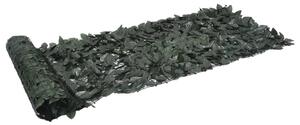 Balkongskärm mörkgröna blad 500x75 cm