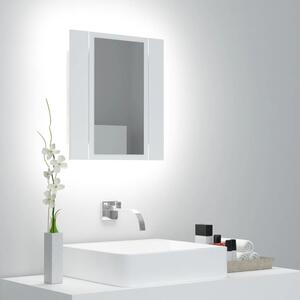 Spegelskåp med LED vit 40x12x45 cm