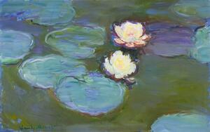 Bildreproduktion Waterlilies, Evening, Claude Monet