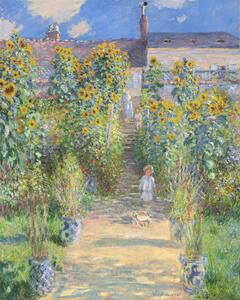 Bildreproduktion The Artist's Garden at Vetheuil (1880), Claude Monet