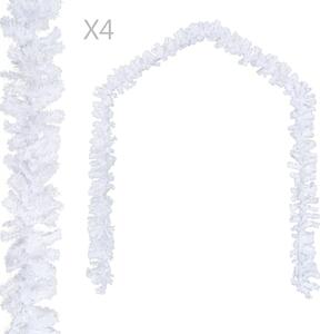 Julgirlanger 4 st vit 270 cm PVC