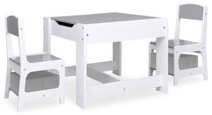 Barnbord med 2 stolar vit MDF