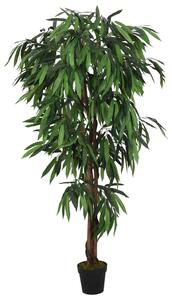 Konstväxt mangoträd 600 blad 150 cm grön