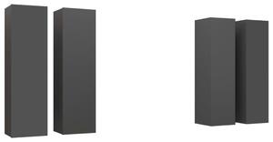 TV-skåp 4 st grå 30,5x30x110 cm konstruerat trä