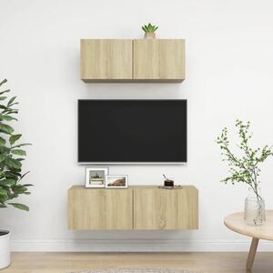 TV-skåp 2 delar sonoma-ek konstruerat trä
