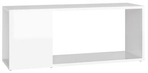 Tv-bänk vit högglans 80x24x32 cm konstruerat trä