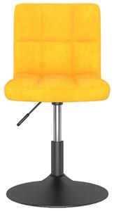 Snurrbar matstol gul sammet