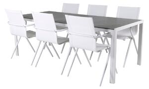 BREAK ALINA Matbord 205x90 cm + 6 stolar | Utemöbler
