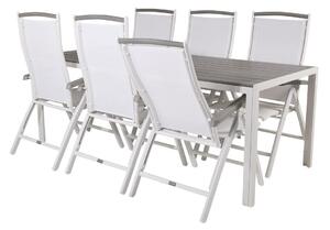 BREAK ALBANY Matbord 205x90 cm + 6 stolar | Utemöbler
