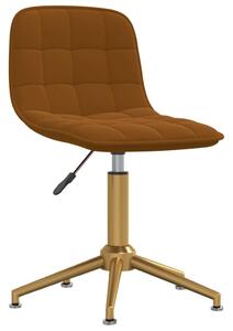 Kontorsstol brun sammet