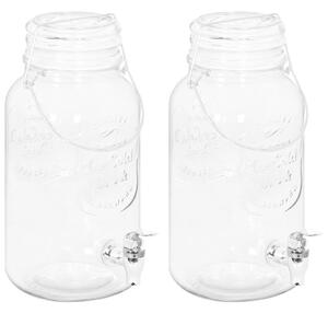 Glasbehållare med tappkran 2 st 3800 ml glas