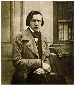 Bisson Freres Studio, - Konsttryck Frédéric Chopin, 1849, (35 x 40 cm)