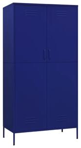 Garderob 90x50x180 cm marinblå stål