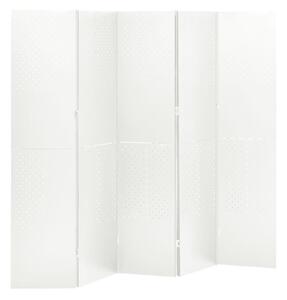 Rumsavdelare 5 paneler 2 st vit 200 x 180 cm stål