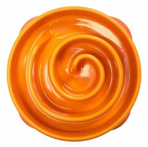 Outward Hound Ät-långsamt matskål för hundar mini Slo Bowl orange