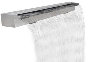 Rektangulärt vattenfall poolfontän rostfritt stål 110 cm