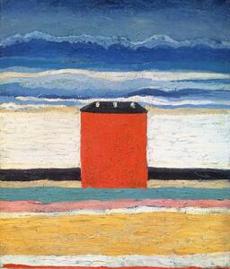 Malevich, Kazimir Severinovich - Bildreproduktion Red House, (35 x 40 cm)