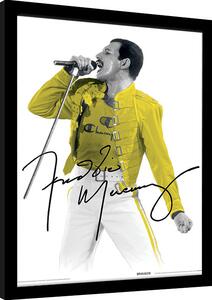 Inramad poster Freddie Mercury - Yellow Jacket
