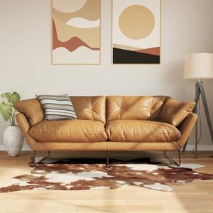 Matta brun och vit 120x170 cm komönster tvättbar halkfri