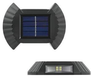 Solcellslampa för mark & väggmontering, 8LED, IP67 vädertålig, 4-pack