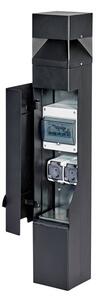 Norlys Arvika 893 Pollare Led Svart M Uttag Ip44
