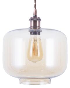 Pendellampa Transparent Glas Arbetslampa Industriell Klassisk Edison Beliani