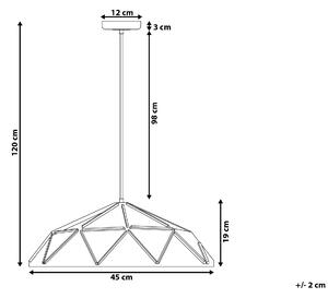 Hänglampa Svart Metall Geometrisk Form 1 Lampa Modern Beliani