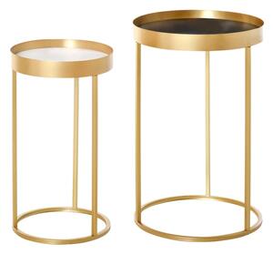 Sidobord 2-pack Retrodesign guld