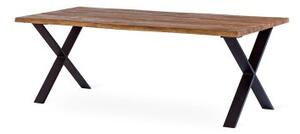 Exxet matbord i oljad ek med korsade ben - 210x95cm